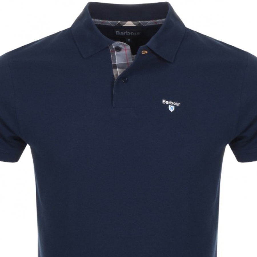 Alternative Image for ProductBarbour Pique Polo T Shirt Navy2